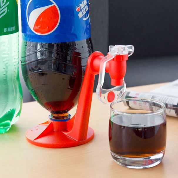 Upside-Down Soda Bottle Dispenser