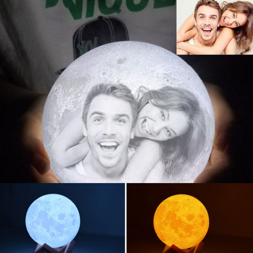3D Moon Lamp Touch Control Night Light
