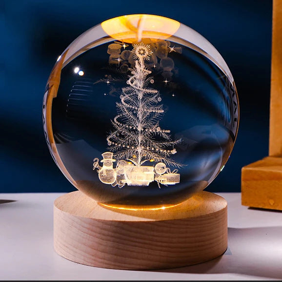 3D Galaxy Crystal Ball Night Lamp