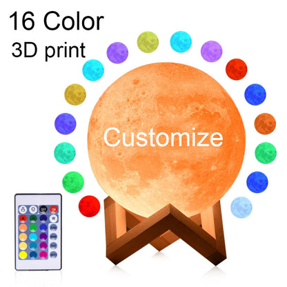 3D Moon Lamp Touch Control Night Light