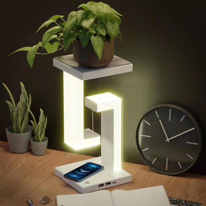 Creative Floating LED Table Lamp With Wireless Charger