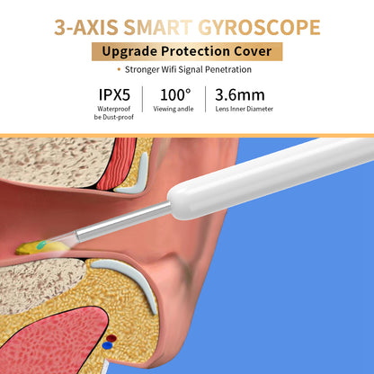 Smart Ear Wax Removal Otoscope with LED