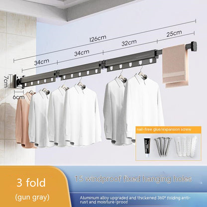 Retractable Balcony Clothes Drying Rack