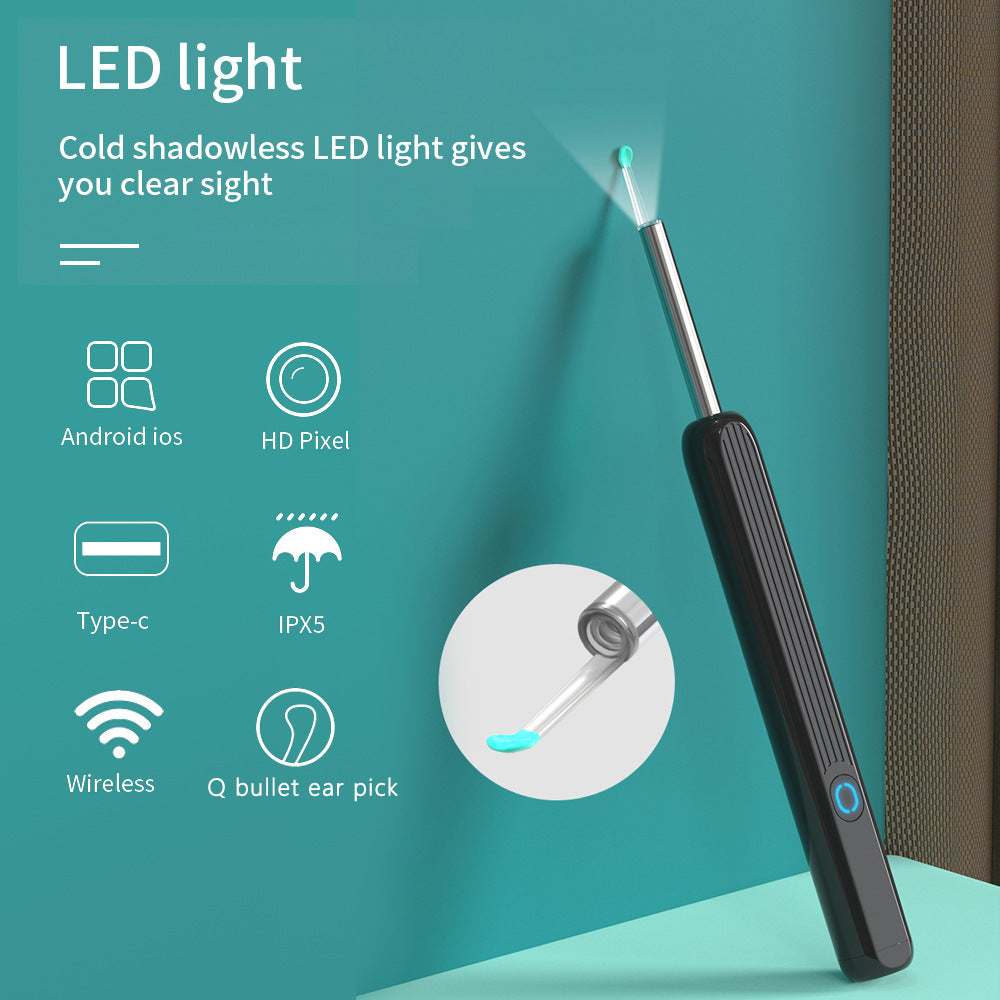 Smart Ear Wax Removal Otoscope with LED