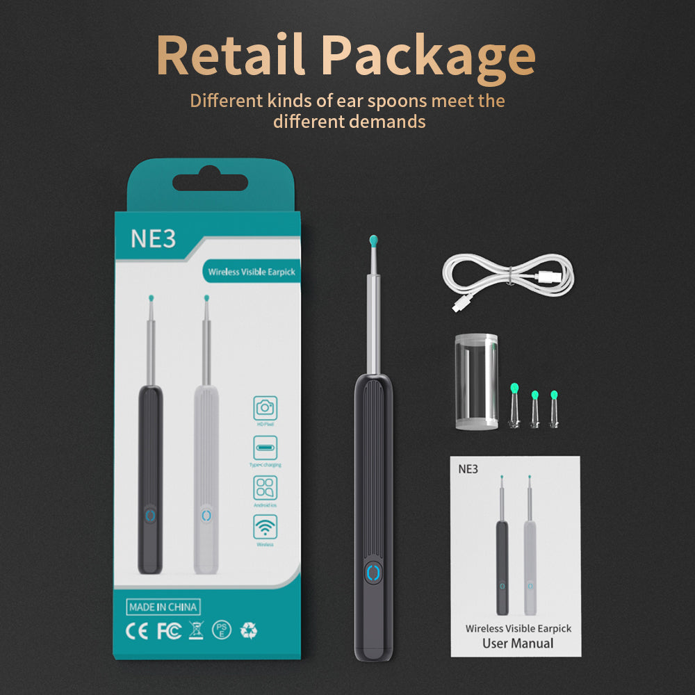 Smart Ear Wax Removal Otoscope with LED