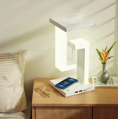 Creative Floating LED Table Lamp With Wireless Charger
