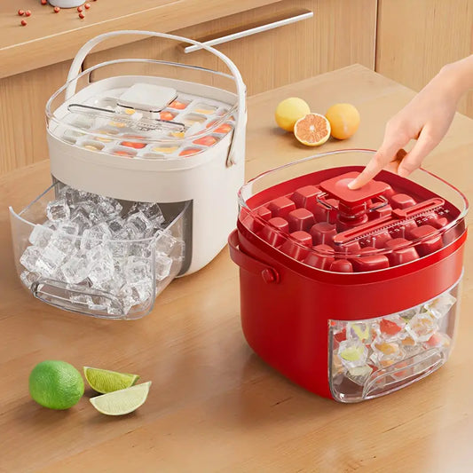 Portable Ice Maker Tray with Ice Bucket