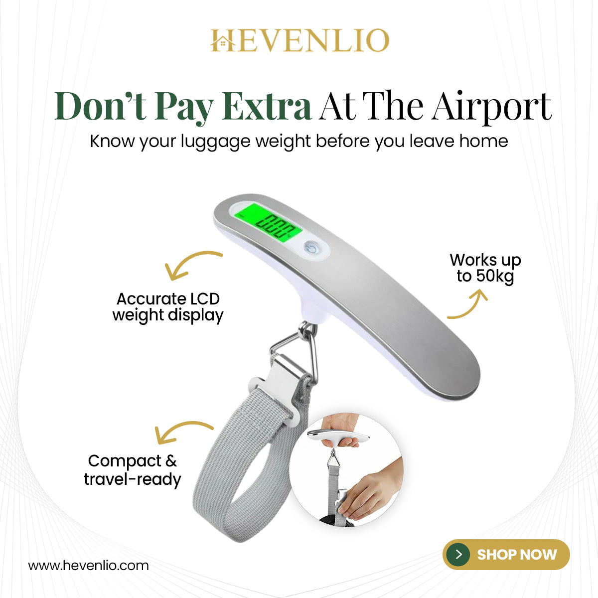 Portable LCD Digital Luggage Scale