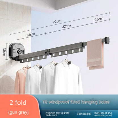 Retractable Balcony Clothes Drying Rack