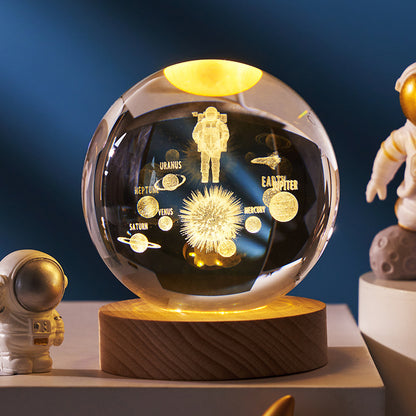 3D Galaxy Crystal Ball Night Lamp