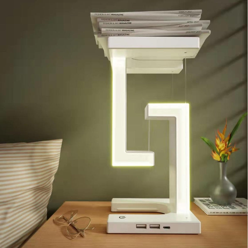 Creative Floating LED Table Lamp With Wireless Charger