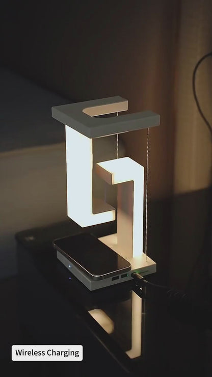 Creative Floating LED Table Lamp With Wireless Charger